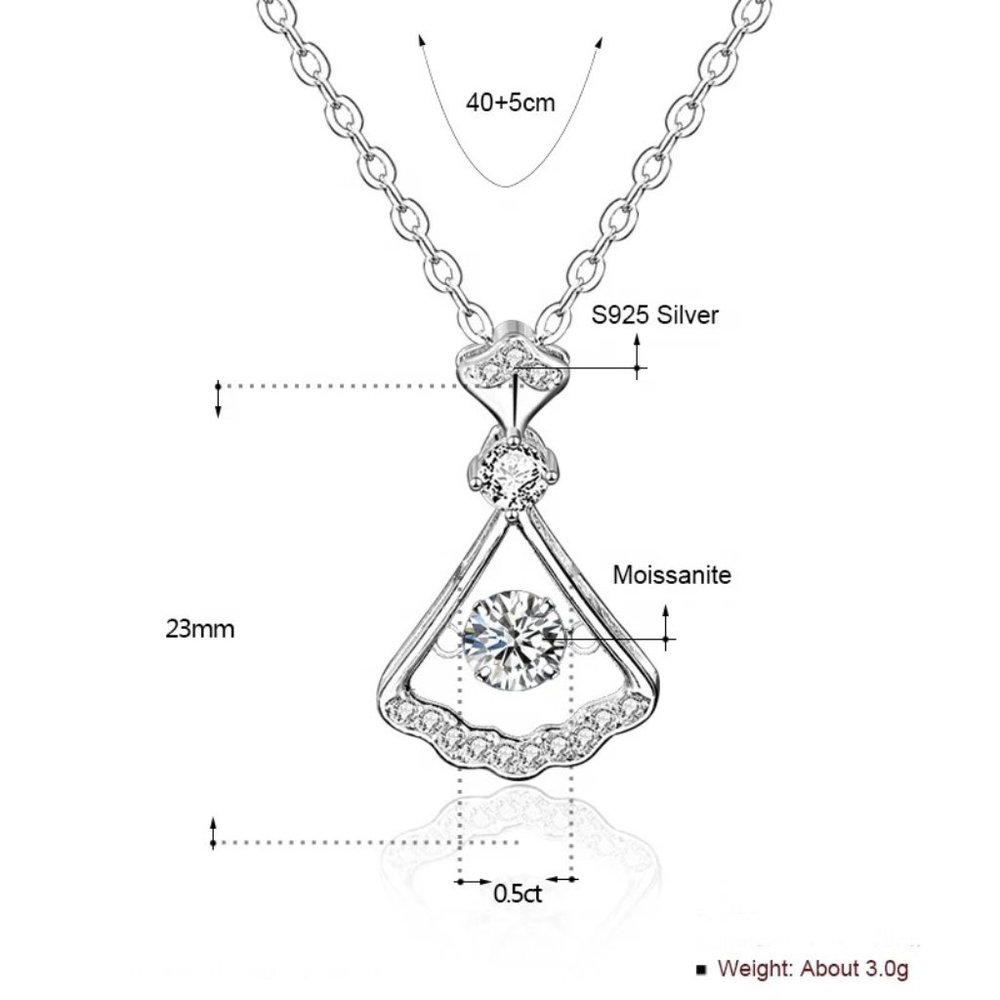 1/2ct. t.w. Diamond Dancing Necklace - Picture 6 of 13